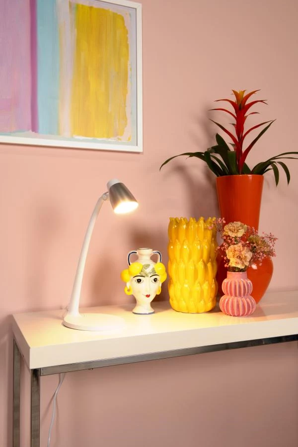 Lucide LUDO - Lampe de bureau - LED - 1x4,5W 3000K - Blanc - ambiance 1